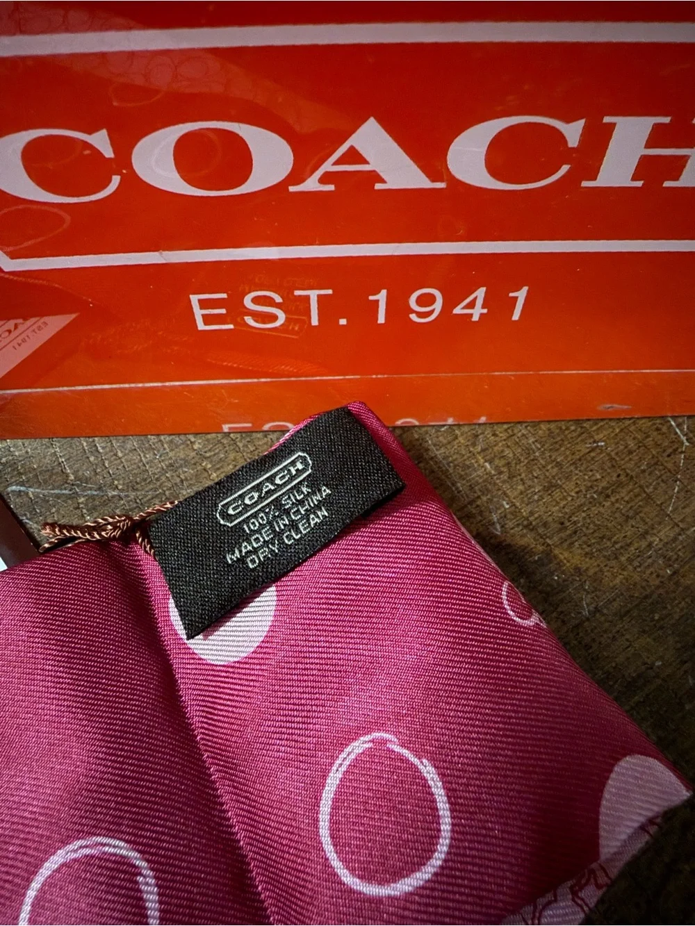 Coach Reversible Scarf (NWT) - Picture 5 of 7